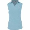 Puma Youth Girls Sleeveless Heather Junior Polo Shirt -Putters Shop puma youth girls sleeveless heather shirt